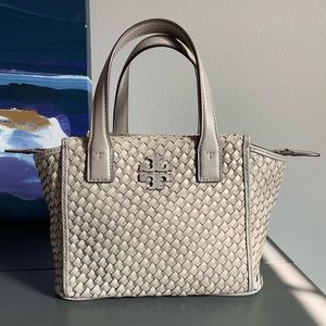 Tory Burch Thea Woven Mini Slouchy Satchel